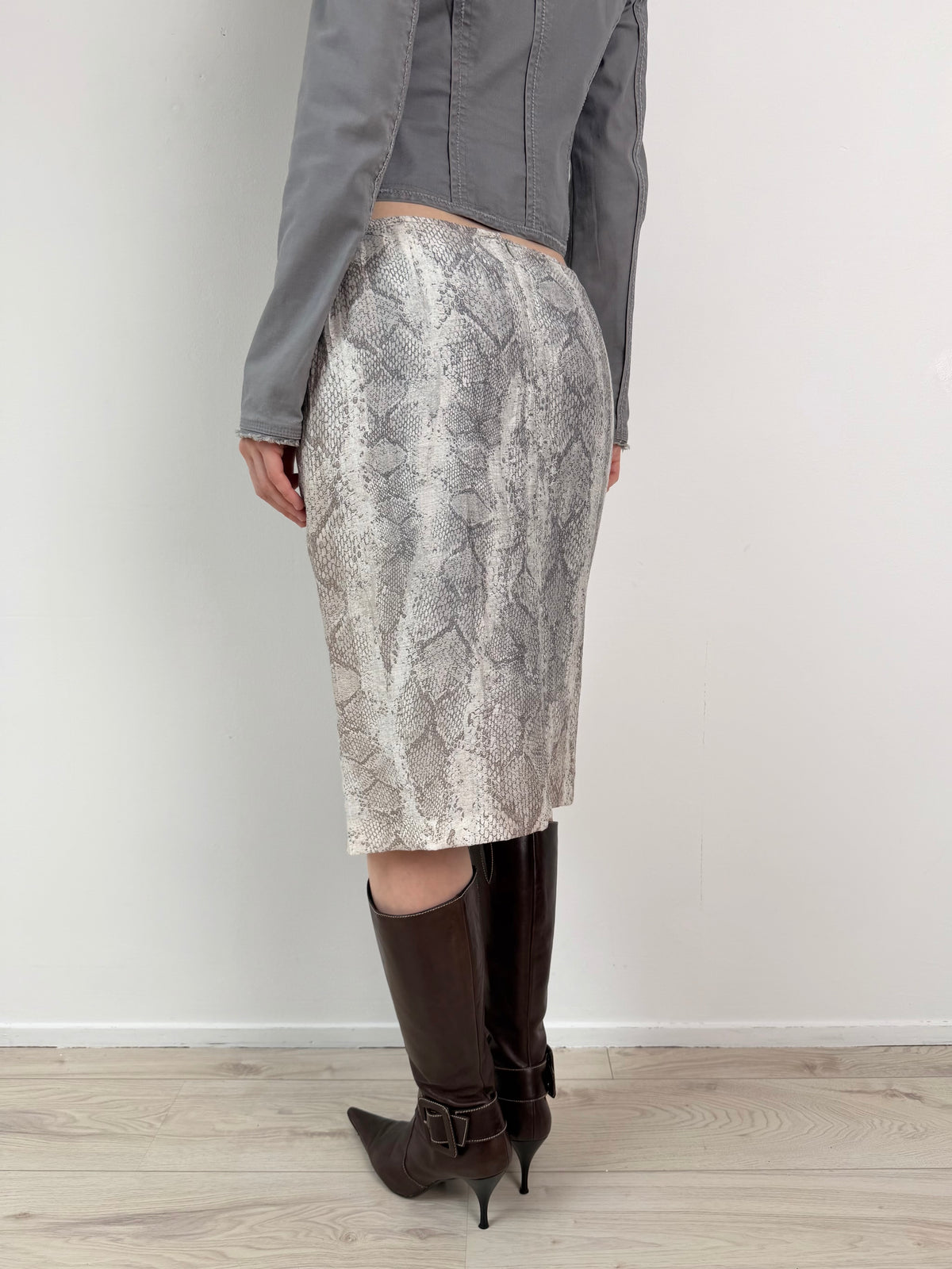Snake print skirt