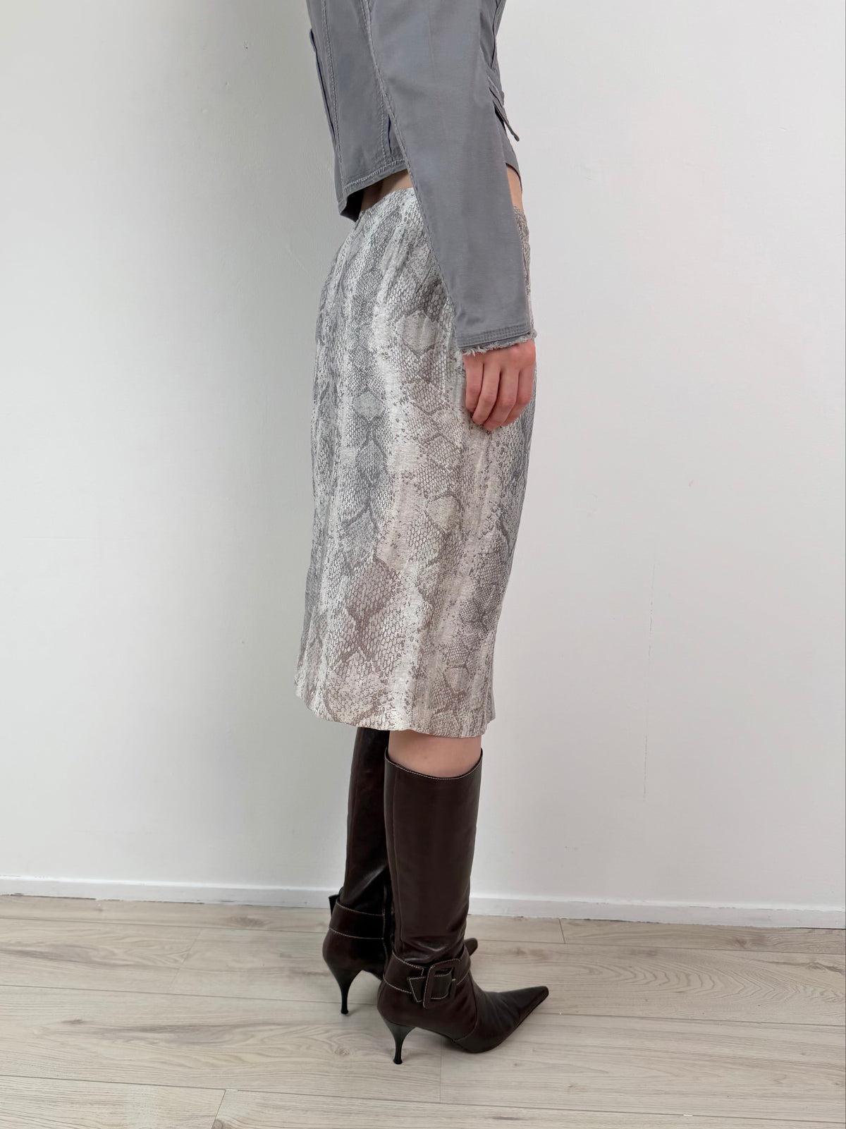 Snake print skirt