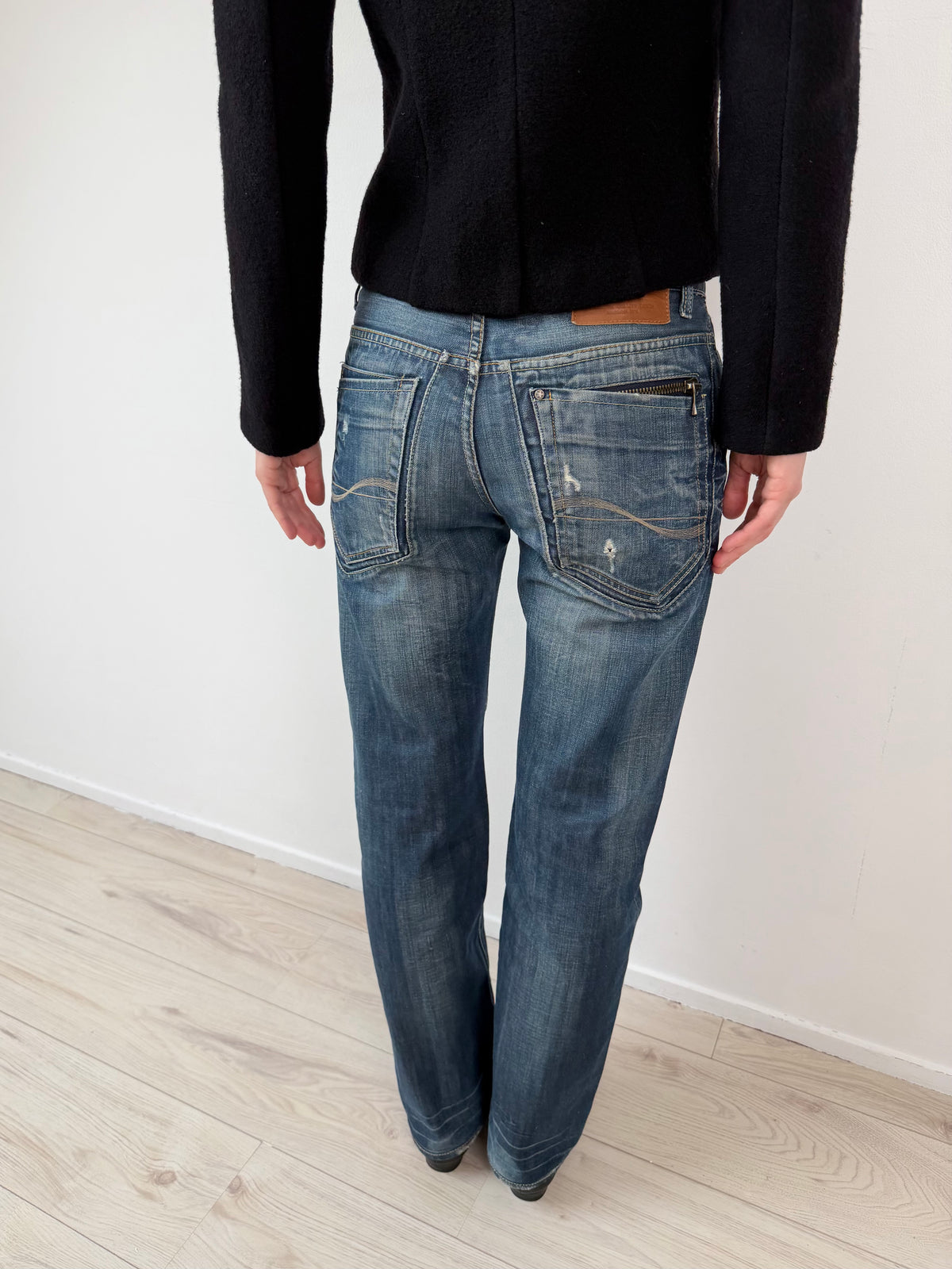 Straight leg jeans