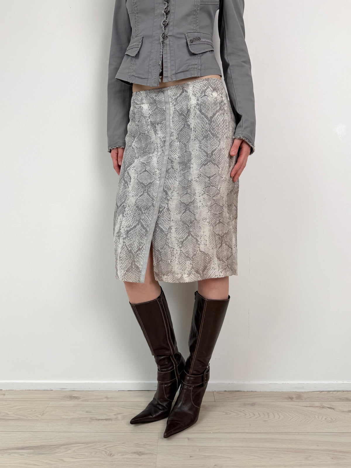 Snake print skirt