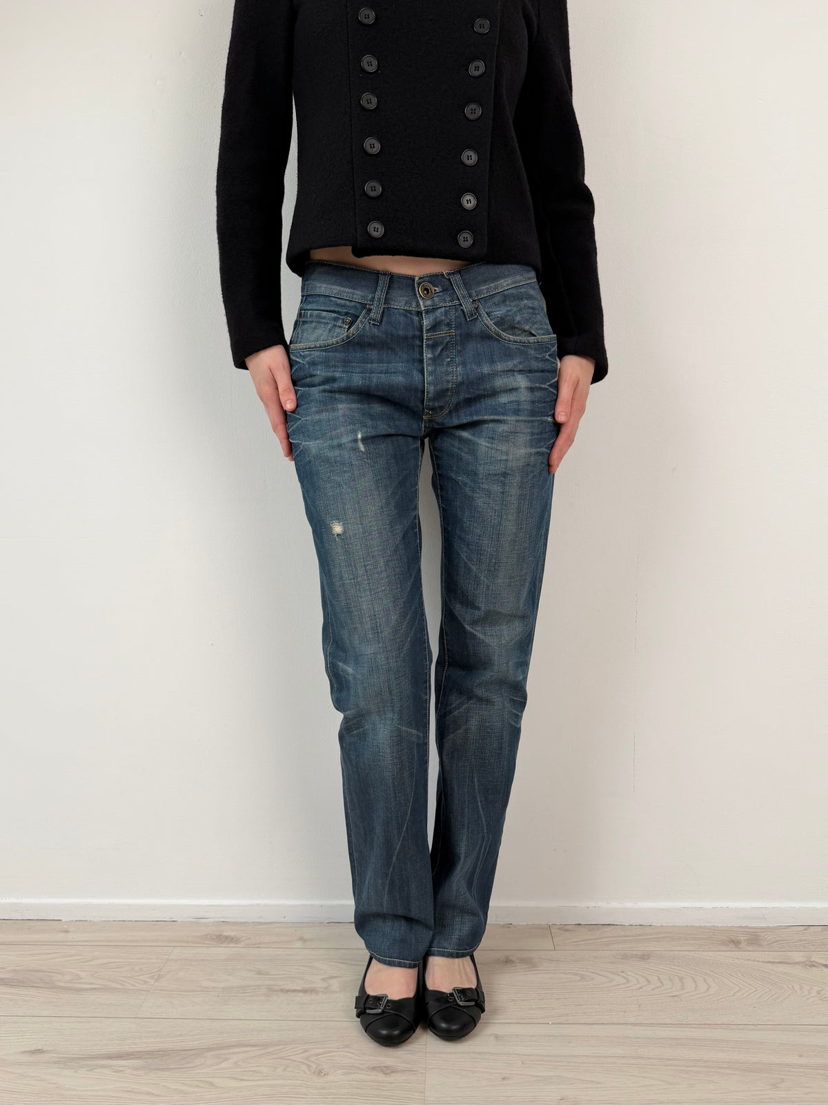 Straight leg jeans