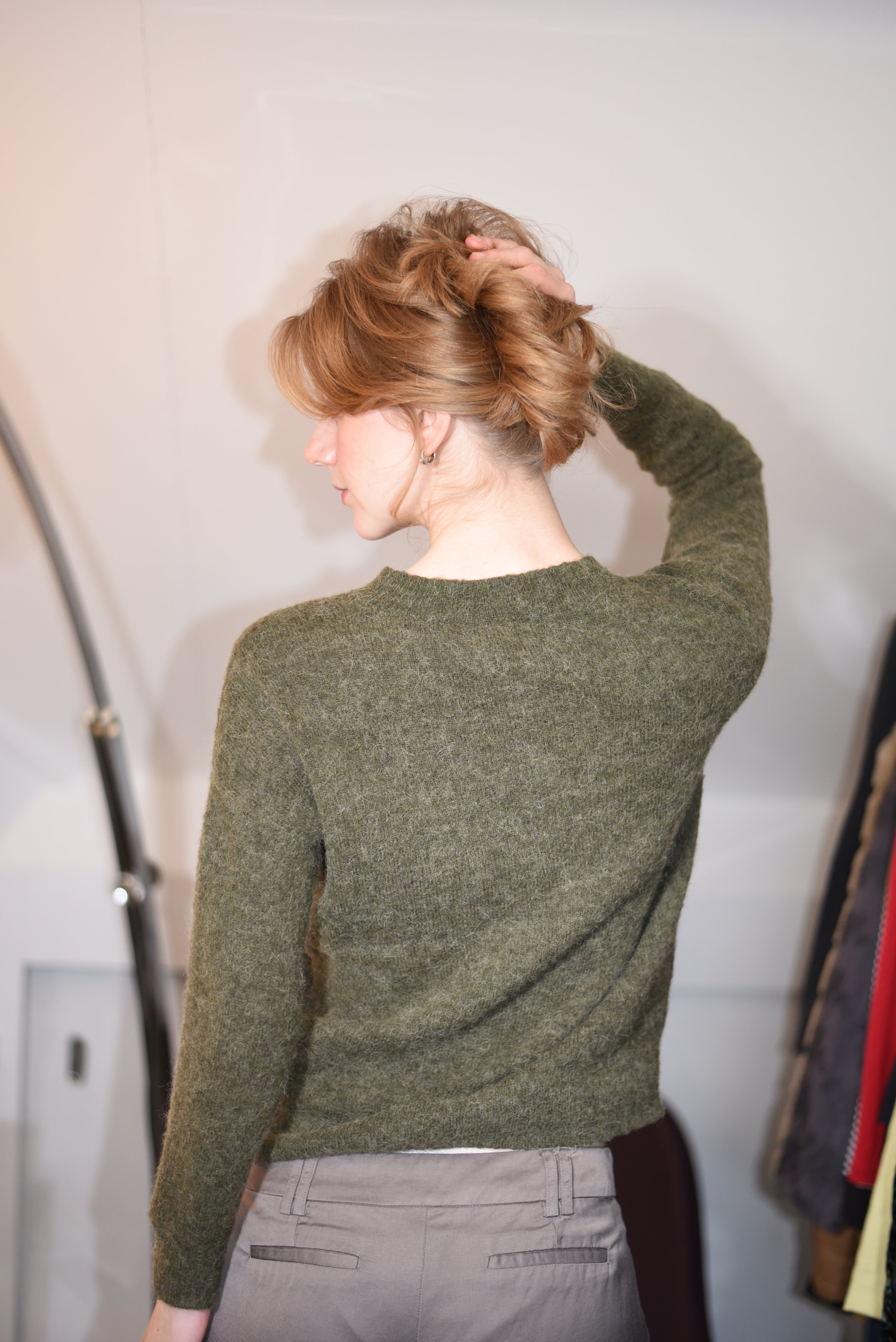 MSCH moss green alpaca blend sweater