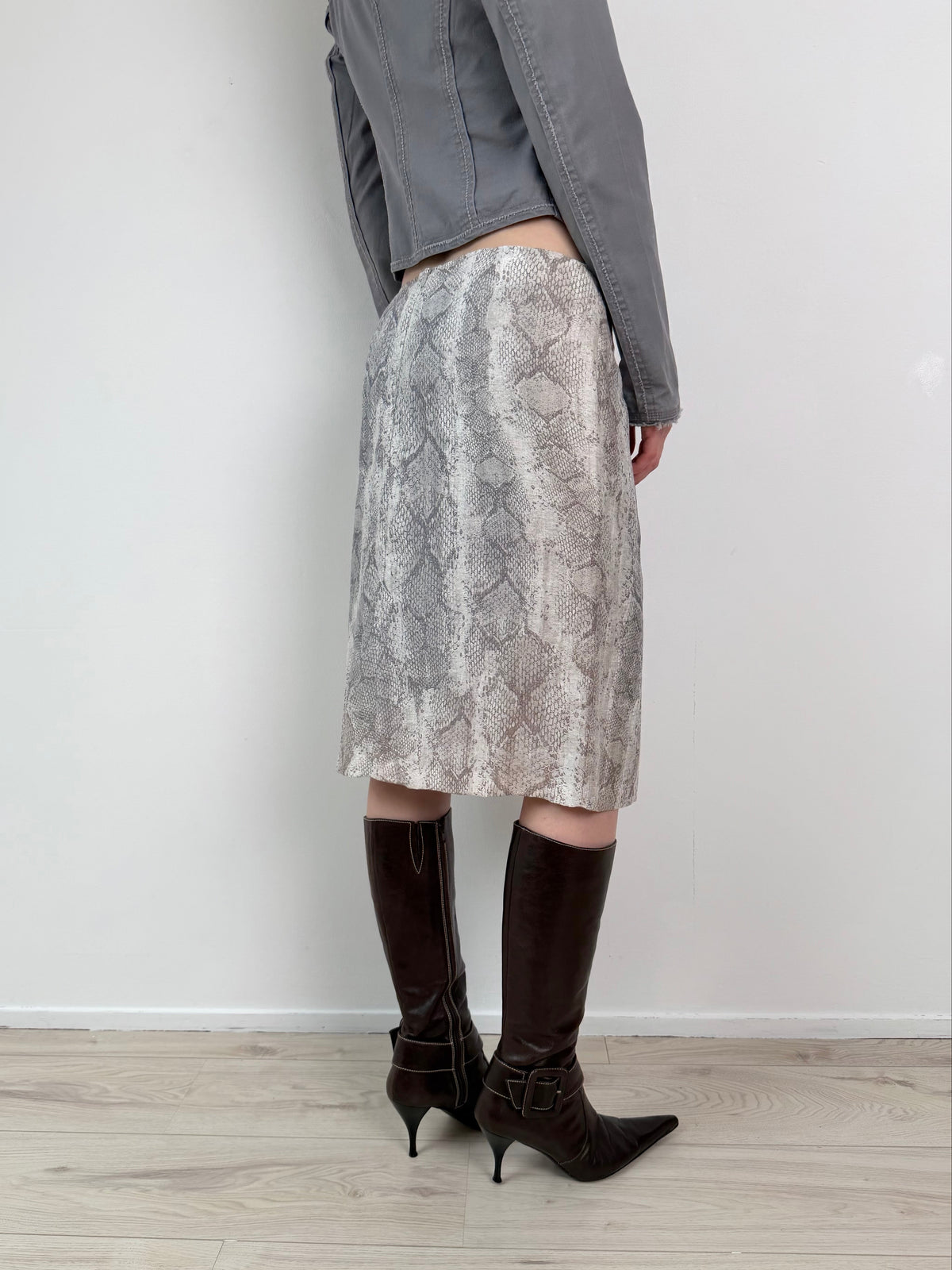 Snake print skirt
